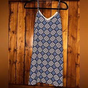 Lulus, sundress, blue/navy/white, size small